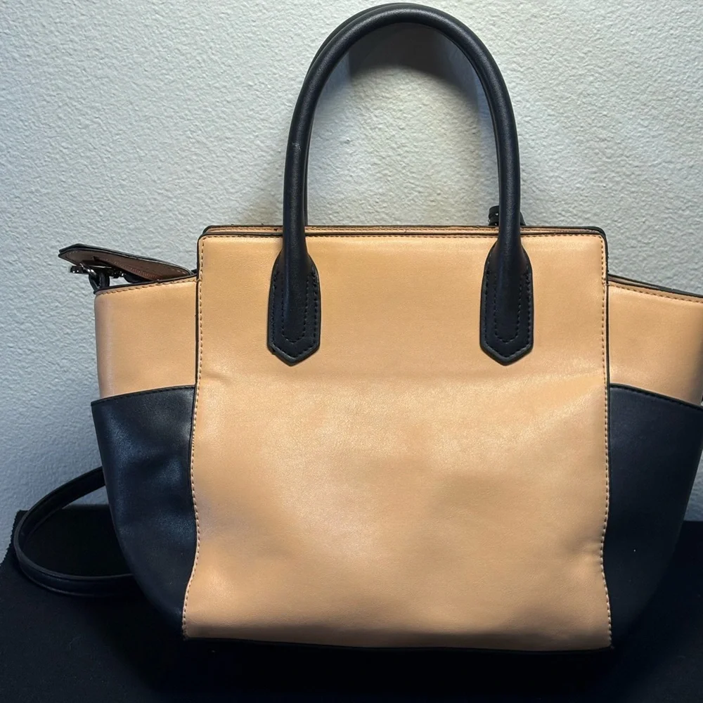 REED by Reed Krakoff for Kohl’s Women's Color Block Satchel Black, Tan, Cream